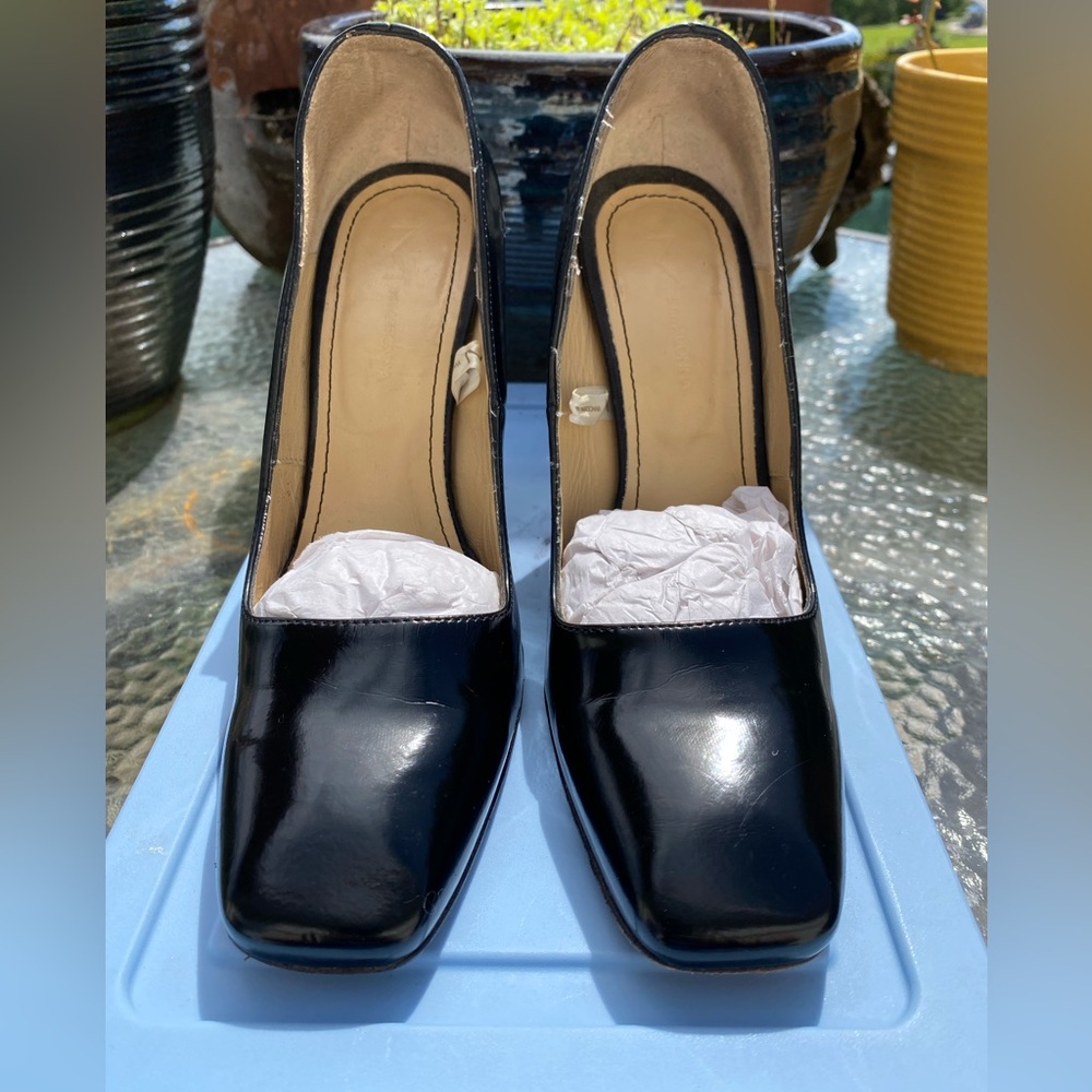 M by Madonna for H&M Black Leather Square-Toed Heel (YSL imitation)